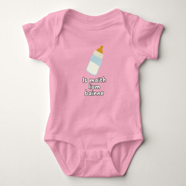Body Para Bebê Is Maith Liom Bainne - Irish Language baby gifts (Frente)