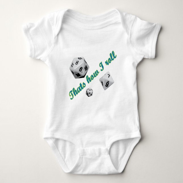 Body Para Bebê Isso é como eu rolo dados (Frente)