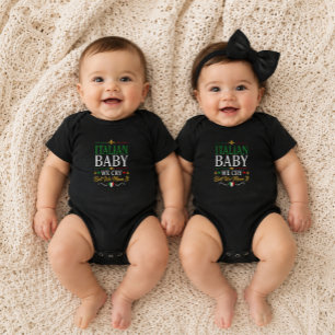 Body Para Bebê Italian Baby Chorando Mas É Sério Uma Peça