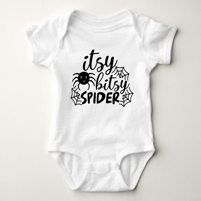 Body Para Bebê Itsy Bitsy Spider Halloween (Frente)