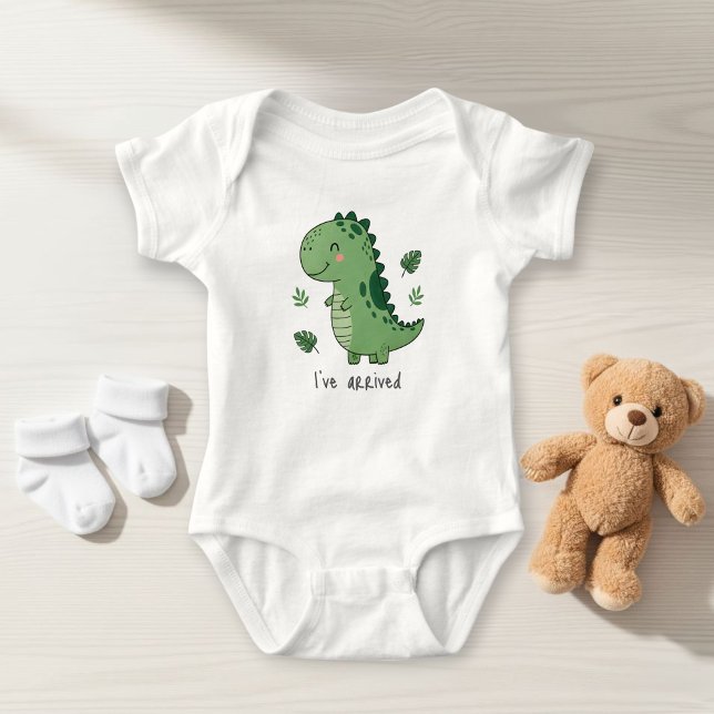 Body Para Bebê I've arrived Dinosaur Baby Bodysuit - Personalized (Criador carregado)