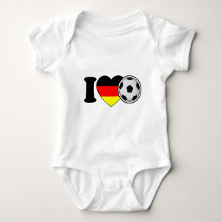 Body Para Bebê “j Love futebol” Com coração popular de alemanha -