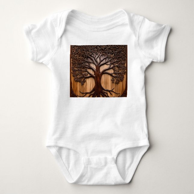 Body Para Bebê Jacaranda Tree: A Artista da Natureza na Madeira, (Frente)