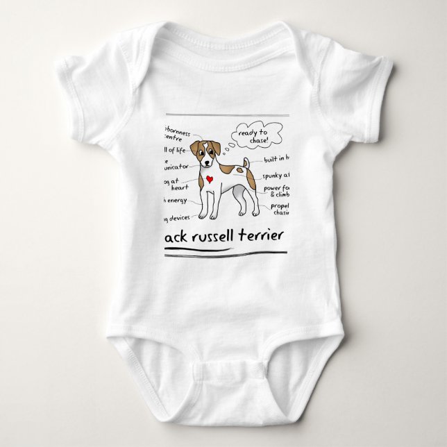 Body Para Bebê Jack Russell (Frente)