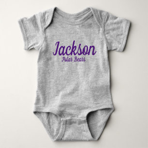 Body Para Bebê Jackson Polar Bears Bebê Belo Fato