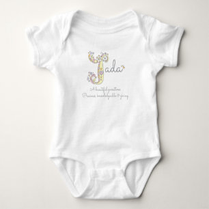 Body Para Bebê Jada, meninas, letra J, que significa roupa de beb