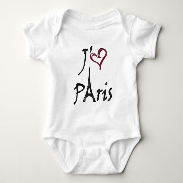 Body Para Bebê j'aime Paris (Frente)