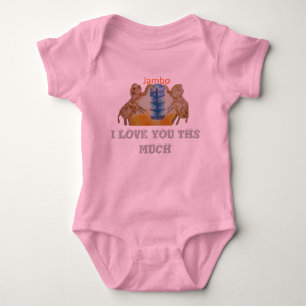 Body Para Bebê Jambo, eu amo-te, esse belo traje Camiseta.