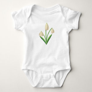 Body Para Bebê Janeiro Nascimento Flor Neve Queda por Heather Naf