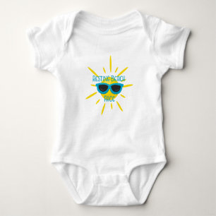 Body Para Bebê Jantar Praia Enfrentando Sol Engraçado com Óculos 