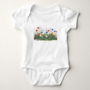 Body Para Bebê Jardim botânico de flores silvestres