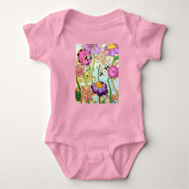Body Para Bebê Jardim Flor - Um pedaço para o Bebê