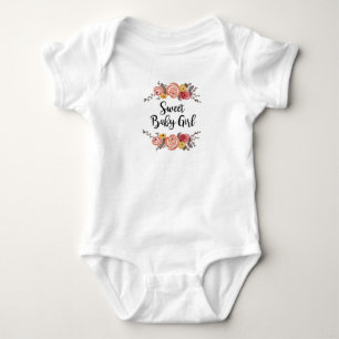 Body Para Bebê Jardim Floral De Bebê Doce