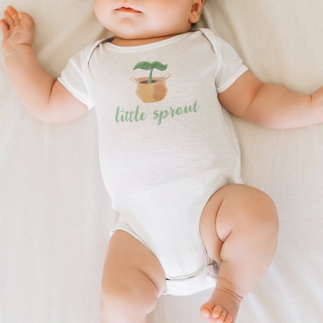 Body Para Bebê Jardinagem de bolor-pequeno, de gênero neutro (Little Sprout Cute Gardening Plant Gender Neutral Baby Bodysuit)