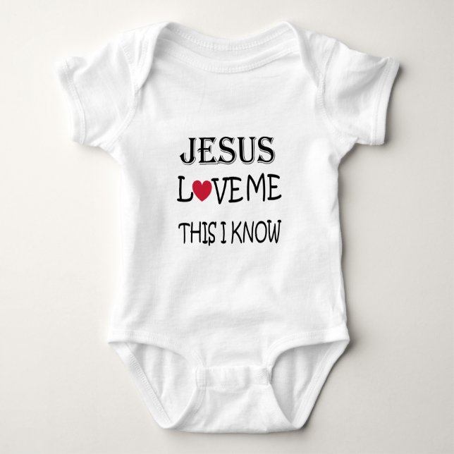 Body Para Bebê Jesus me ama, eu sei (Frente)