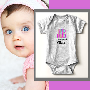 Body Para Bebê Jesus Personalizado Te Ama Olivia Bebê Roupa