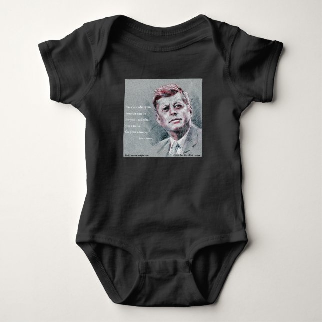 Body Para Bebê JFK e Cotação (Frente)