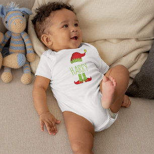 Body Para Bebê Jingle Jolly Feliz Old Elf Hat e Calçados