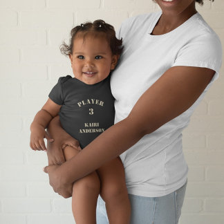 Body Para Bebê Jogador 3 com Namen e Número (em areia)