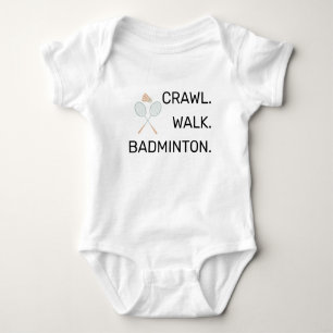 Body Para Bebê Jogador de Badminton - Rastrar Caminhar Badminton