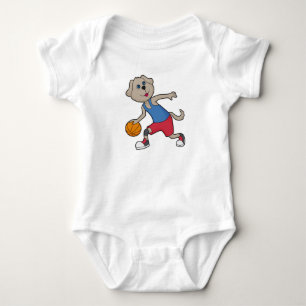 Body Para Bebê Jogador de basquetebol
