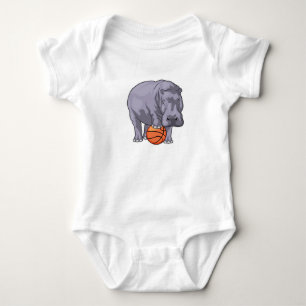 Body Para Bebê Jogador de basquetebol do Hippo