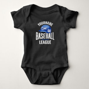 Body Para Bebê Jogador de Beisebol Personalizado NOME Equipe Camp