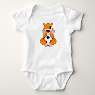 Body Para Bebê Jogador de futebol de Hamster
