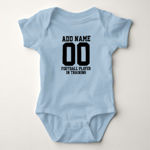 Body Para Bebê Jogador de futebol personalizado em treinamento