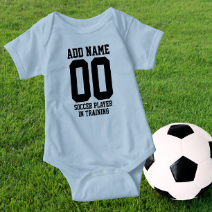 Body Para Bebê Jogador de Futebol Personalizado em Treinamento