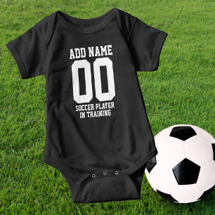 Body Para Bebê Jogador de Futebol Personalizado em Treinamento