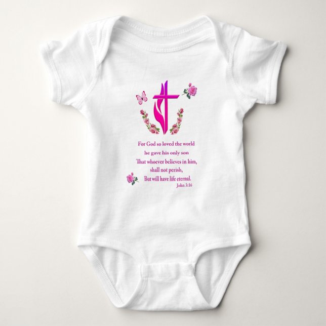 Body Para Bebê John 3:16 (Frente)
