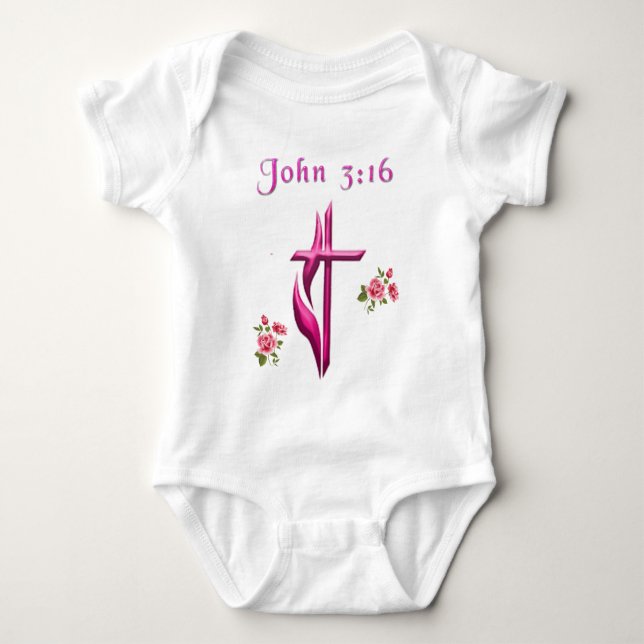 Body Para Bebê John 3:16 (Frente)