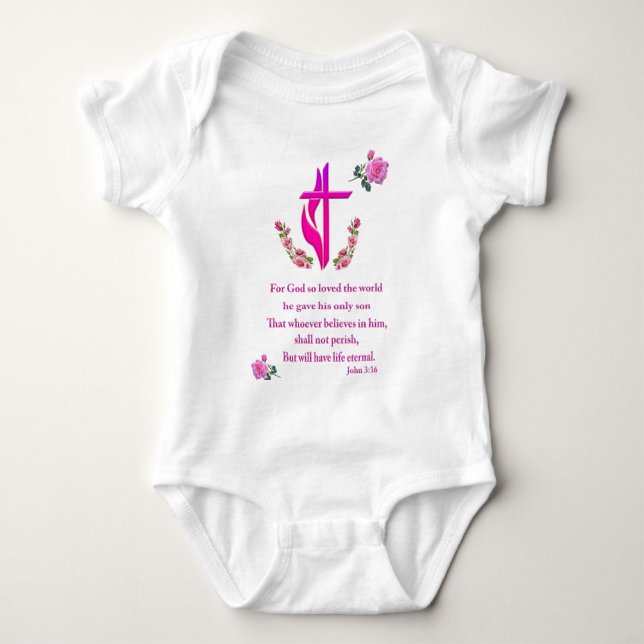 Body Para Bebê John 3:16 (Frente)
