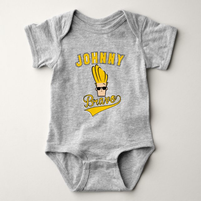 Body Para Bebê Johnny Bravo Collegiate Graphic (Frente)