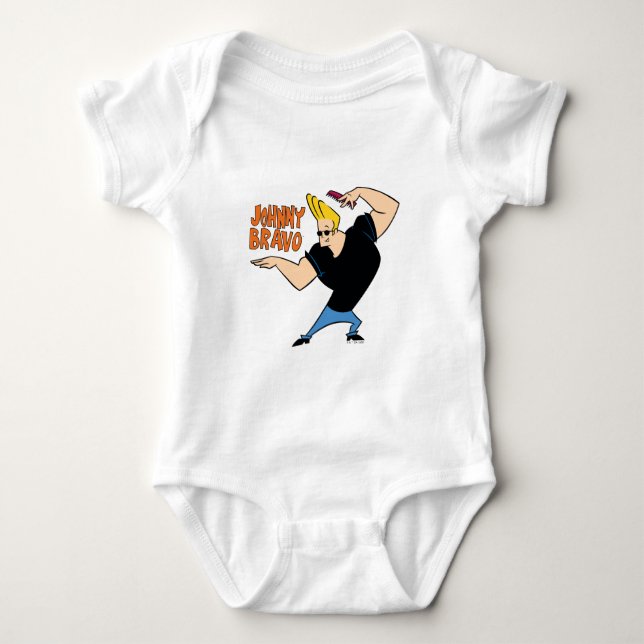 Body Para Bebê Johnny Bravo Combing Hair (Frente)
