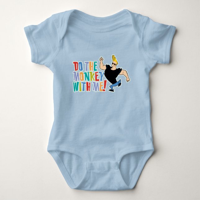 Body Para Bebê Johnny Bravo - Faça O Macaco Comigo! (Frente)