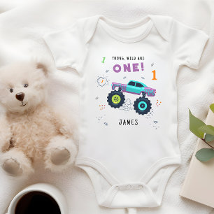Body Para Bebê Jovem Selvagem E Um Aniversário De 1 Ano Crianças 