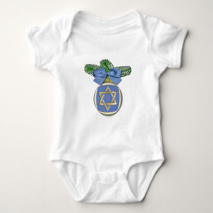 Body Para Bebê Judaica Hanukkah Star De David Ornament Impressão