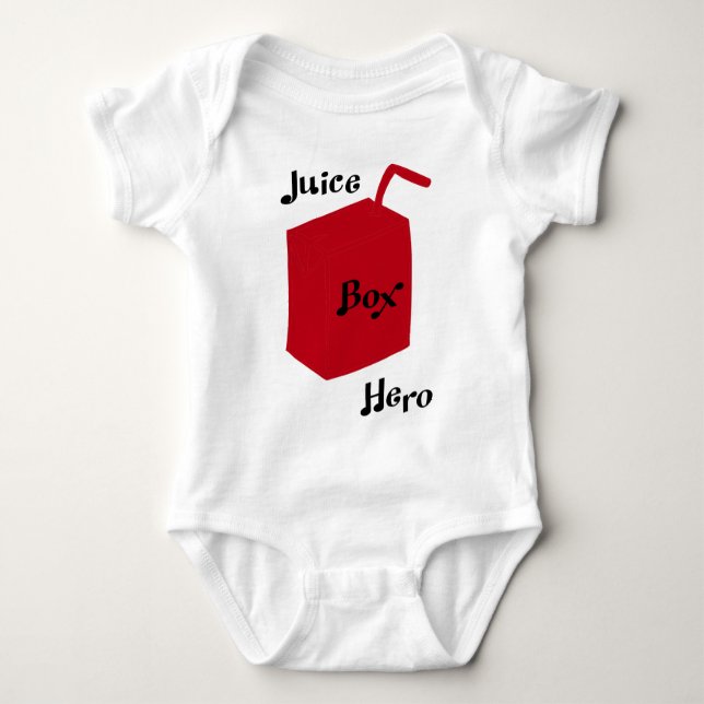 Body Para Bebê Juice Box Hero Kids Shirt by U.S. Custom Ink (Frente)