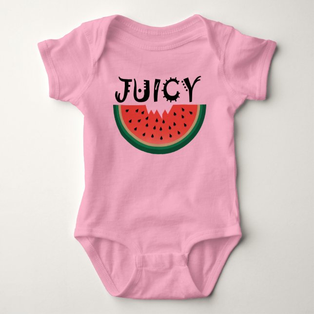 Body Para Bebê Juicy Watermelon -  Bebê Jersey (Frente)