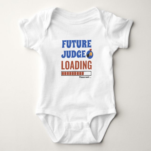 Body Para Bebê Juiz Futuro Carregando Unisex Personalizado Engraç (Frente)