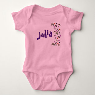 Body Para Bebê Julia, Nome Com Vida Selvagem Australiana, 
