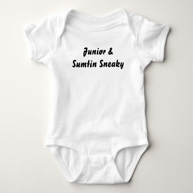 Body Para Bebê Júnior & Sumtin Sneaky (Frente)