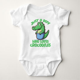 Body Para Bebê Just A Boy Who Loves Crocodiles