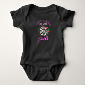 Body Para Bebê Just A Girl Who Loves Darts