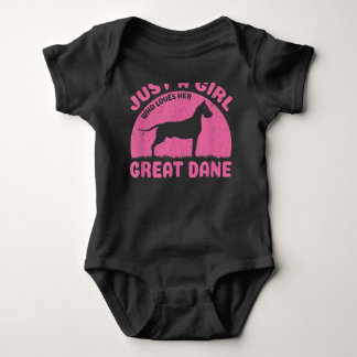 Body Para Bebê Just A Girl Who Loves Her Great Dane Dog Owner