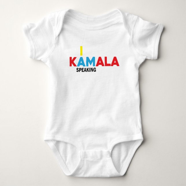 Body Para Bebê Kamala Harris, estou falando (Frente)