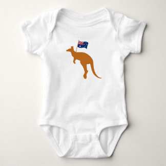 Body Para Bebê kangaroo australia flag