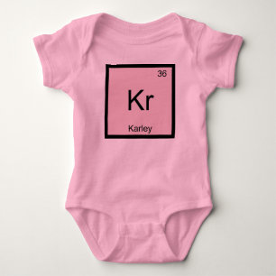 Body Para Bebê Karley  Nome Química Elemento Tabela Periódica
